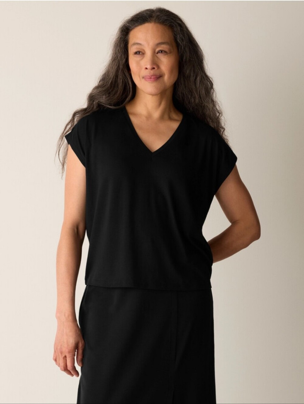 Eileen Fisher Fine Jersey Square Top Size Medium